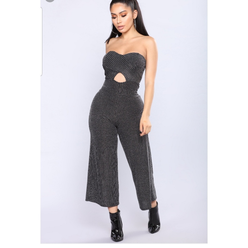 Play Pretend Metallic Jumpsuit - Silver